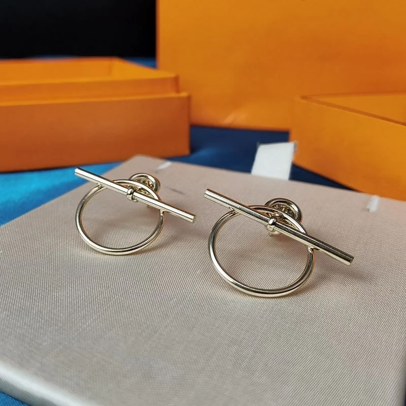 エルメス ピアス 偽物「 Loop ループ 」MM 2色 H114504B00